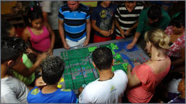 Group around a role-playing game, Santarém, Pará, ODYSSEA Project. © P. Bommel, Cirad.